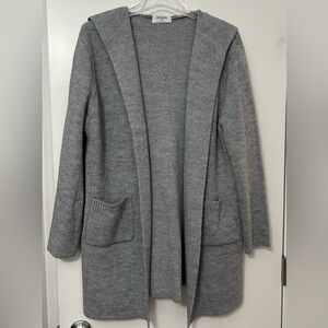Zenana Hooded Open Front Sweater Cardigan